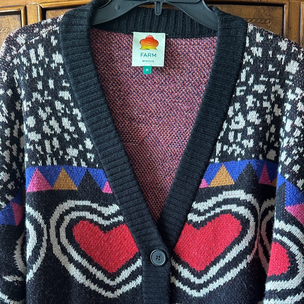 Farm Rio Women's Multicolor Patterned Cardigan - Picture 2 of 3